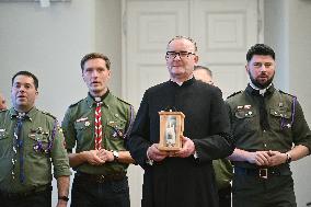 Bethlehem Light of Peace at The Presidential Palace - Warsaw