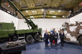 French Defence Minister and Croatia's Defence Minister visit the military defence system supplier KNDS - Versailles AJ