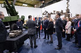 French Defence Minister and Croatia's Defence Minister visit the military defence system supplier KNDS - Versailles AJ