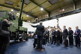 French Defence Minister and Croatia's Defence Minister visit the military defence system supplier KNDS - Versailles AJ