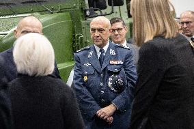 French Defence Minister and Croatia's Defence Minister visit the military defence system supplier KNDS - Versailles AJ