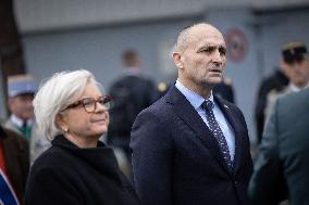 French Defence Minister and Croatia's Defence Minister visit the military defence system supplier KNDS - Versailles AJ