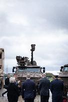 French Defence Minister and Croatia's Defence Minister visit the military defence system supplier KNDS - Versailles AJ