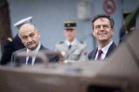 French Defence Minister and Croatia's Defence Minister visit the military defence system supplier KNDS - Versailles AJ