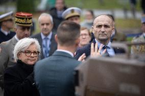 French Defence Minister and Croatia's Defence Minister visit the military defence system supplier KNDS - Versailles AJ