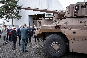 French Defence Minister and Croatia's Defence Minister visit the military defence system supplier KNDS - Versailles AJ