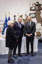 French Defence Minister and Croatia's Defence Minister visit the military defence system supplier KNDS - Versailles AJ