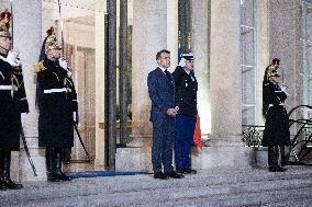 Emmanuel Macron meets with Croatia's Prime Minister Andrej Plenkovic - Paris