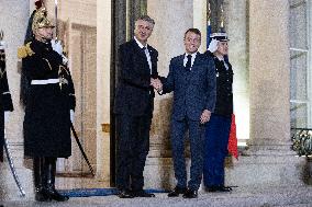 Emmanuel Macron meets with Croatia's Prime Minister Andrej Plenkovic - Paris