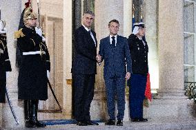 Emmanuel Macron meets with Croatia's Prime Minister Andrej Plenkovic - Paris