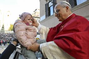 Pope Leo XIV's Traditional Homage To The Immaculate Conception - Rome