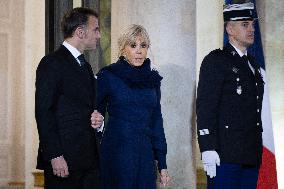 Official dinner with Croatia Prime Minister at the Elysee - Paris