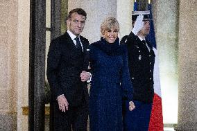 Official dinner with Croatia Prime Minister at the Elysee - Paris