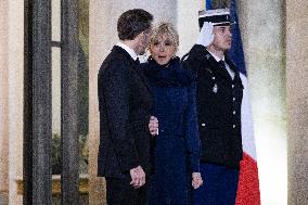 Official dinner with Croatia Prime Minister at the Elysee - Paris