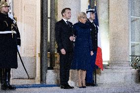 Official dinner with Croatia Prime Minister at the Elysee - Paris