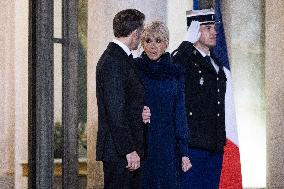 Official dinner with Croatia Prime Minister at the Elysee - Paris