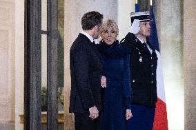 Official dinner with Croatia Prime Minister at the Elysee - Paris