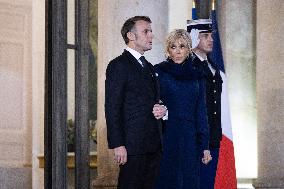 Official dinner with Croatia Prime Minister at the Elysee - Paris
