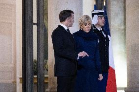 Official dinner with Croatia Prime Minister at the Elysee - Paris