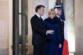 Official dinner with Croatia Prime Minister at the Elysee - Paris