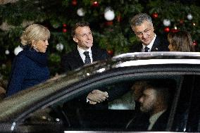 Official dinner with Croatia Prime Minister at the Elysee - Paris