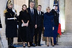 Official dinner with Croatia Prime Minister at the Elysee - Paris