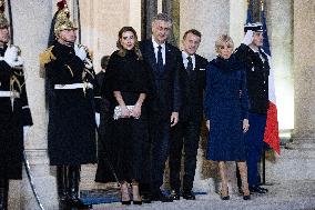 Official dinner with Croatia Prime Minister at the Elysee - Paris