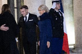 Official dinner with Croatia Prime Minister at the Elysee - Paris