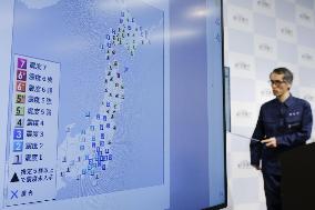 Aftermath of strong quake in northeastern Japan