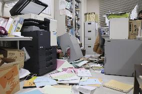 Aftermath of strong quake in northeastern Japan