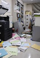 Aftermath of strong quake in northeastern Japan