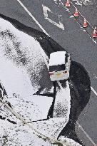 Aftermath of strong quake in northeastern Japan