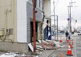 Aftermath of strong quake in northeastern Japan