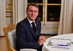 President Macron And PM Plenkovic Meeting - Paris