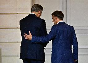 President Macron And PM Plenkovic Give A Press Conference - Paris