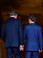 President Macron And PM Plenkovic Give A Press Conference - Paris