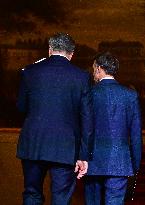 President Macron And PM Plenkovic Give A Press Conference - Paris