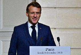 President Macron And PM Plenkovic Give A Press Conference - Paris