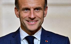 President Macron And PM Plenkovic Give A Press Conference - Paris