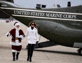 Melania Trump Participates in a Fundraiser for Toys for Tots