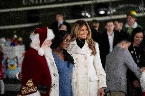 Melania Trump Participates in a Fundraiser for Toys for Tots