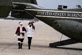 Melania Trump Participates in a Fundraiser for Toys for Tots