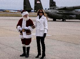 Melania Trump Participates in a Fundraiser for Toys for Tots