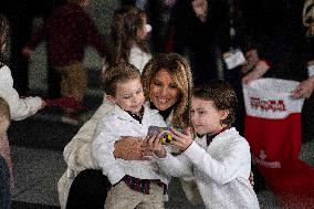 Melania Trump Participates in a Fundraiser for Toys for Tots