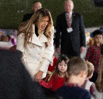 Melania Trump Participates in a Fundraiser for Toys for Tots