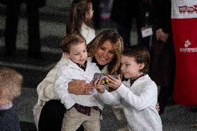 Melania Trump Participates in a Fundraiser for Toys for Tots