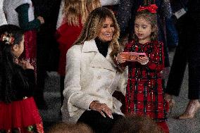 Melania Trump Participates in a Fundraiser for Toys for Tots