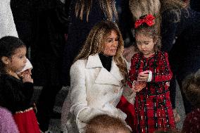 Melania Trump Participates in a Fundraiser for Toys for Tots