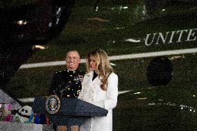 Melania Trump Participates in a Fundraiser for Toys for Tots
