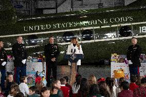 Melania Trump Participates in a Fundraiser for Toys for Tots
